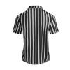 Summer 2026 Men's Slim Fit Short Sleeve Shirt Collared Striped Beachwear Casual Fashion European Style