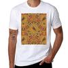 Warm Mustard Yellow Orange Crow Dragonfly Floral Tshirt Fashion Simple Casual Tee Shirt