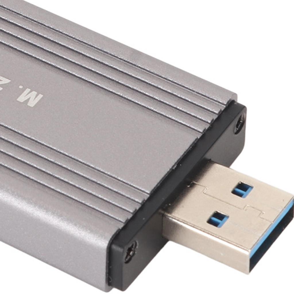 M.2 NVMe PCIe SSD Enclosure USB3.2 Gen2 Type C Dual Connector Portable Aluminum Alloy HDD Enclosure (Not Inclube Hard