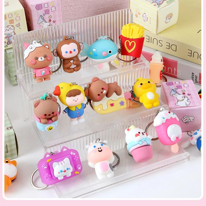 Non-Toxic Keychain Blind Box Cute Cartoon Doll Key Pendant Surprise Box Student Prize Gift Lucky Blind Box