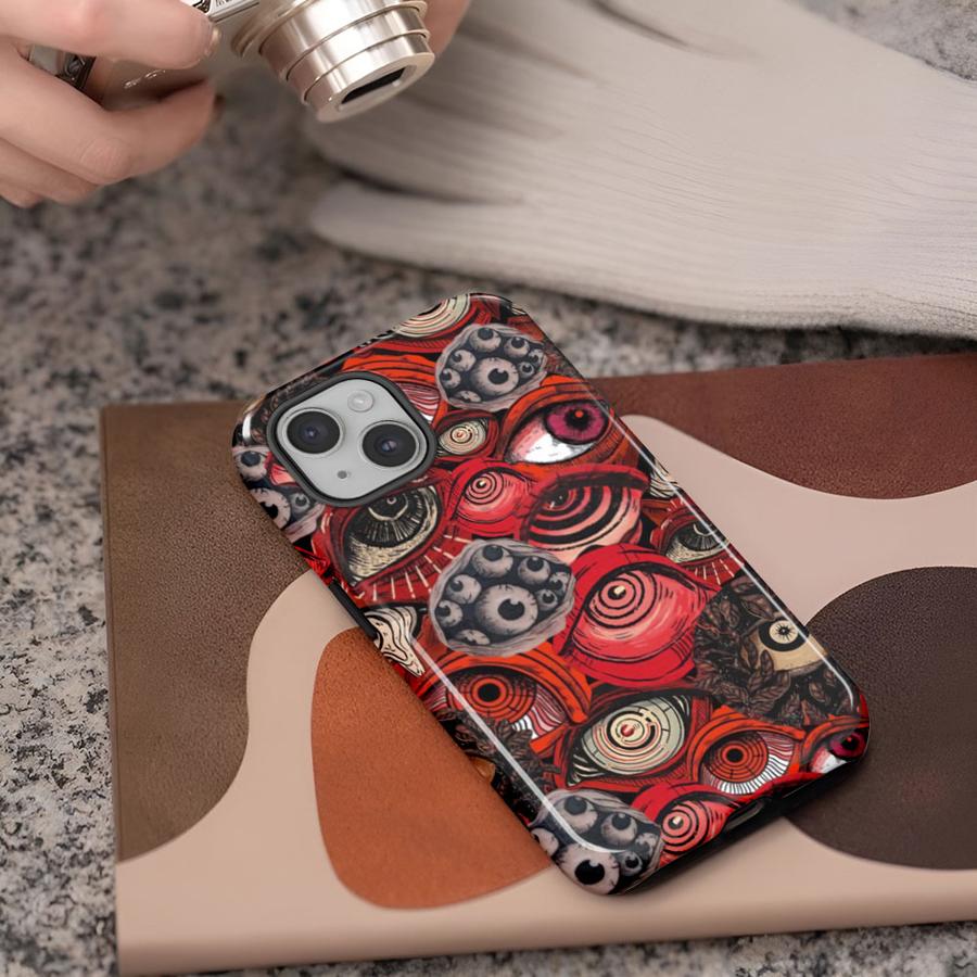 

Soft Cover Capa Phone Case for Apple iPhone 17 16 14 15 XS XR 13 Plus Pro Max 16e 12 Air 11 Cool Eye Patterns iPhone 14 Pro