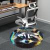 1pc Raccoon Art Office Round Area Rug,  Mat Suitable ForOffice, Under Office Chairs Bedroom Living Room Home Decor, Room Deco