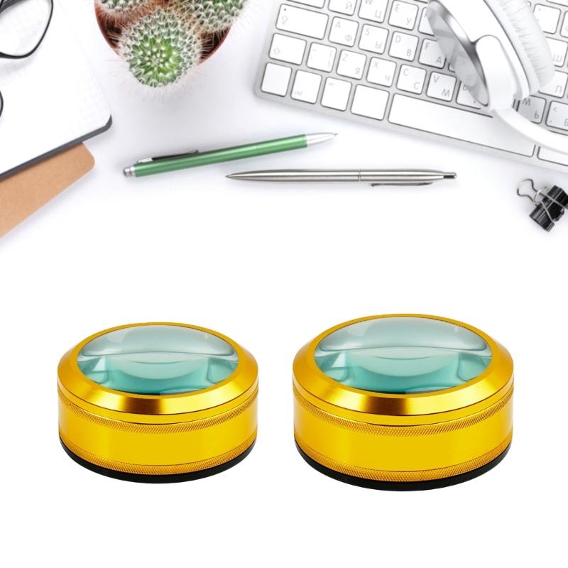 Pocket Desk Magnifying Glass Desktop Magnifier Reading Magnifying Glass Metal Magnifier for Reading Book Maps- Craft