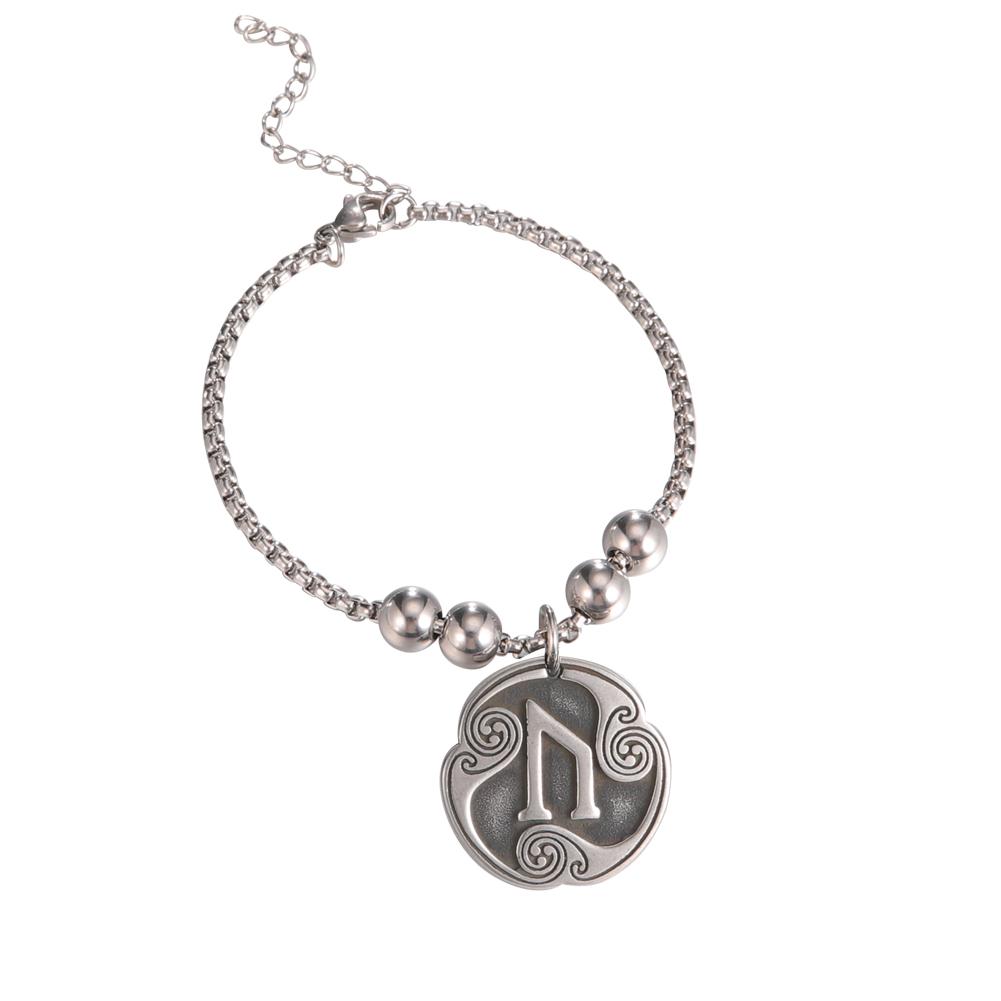 Vintage Norse Runes Bracelet for Men Stainless Steel Box Chain Mysterious Nordic Viking Rune Bangles Amulet Jewelry Gift