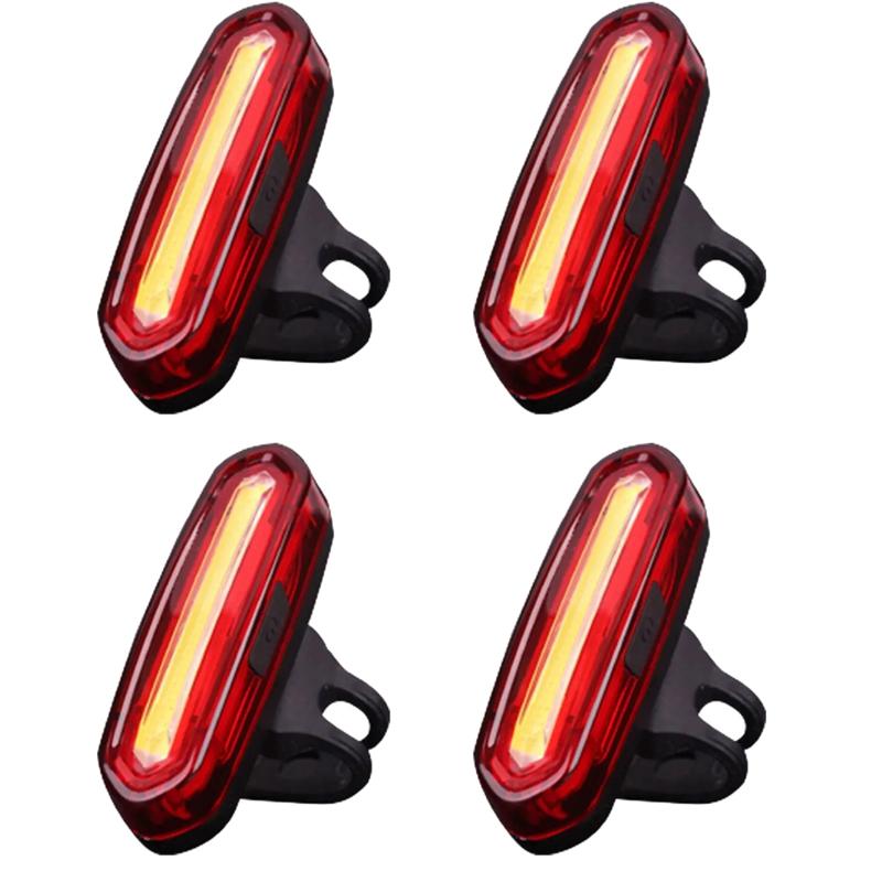 LED Ultra Bright Red Bicycle Lights USB Rechargeable Riding Taillights Road Bike Equipment Accessories Long-range Warning Lights