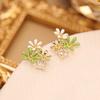 copper Needle Vintage Green Crystal Butterfly Drop Earrings for Women Jewelry New Trending Luxury Zircon Women's Earrings