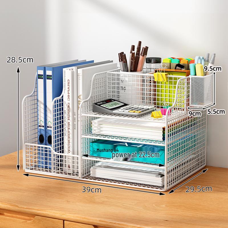 Multi-layer Desktop File & Bookshelf Organizer