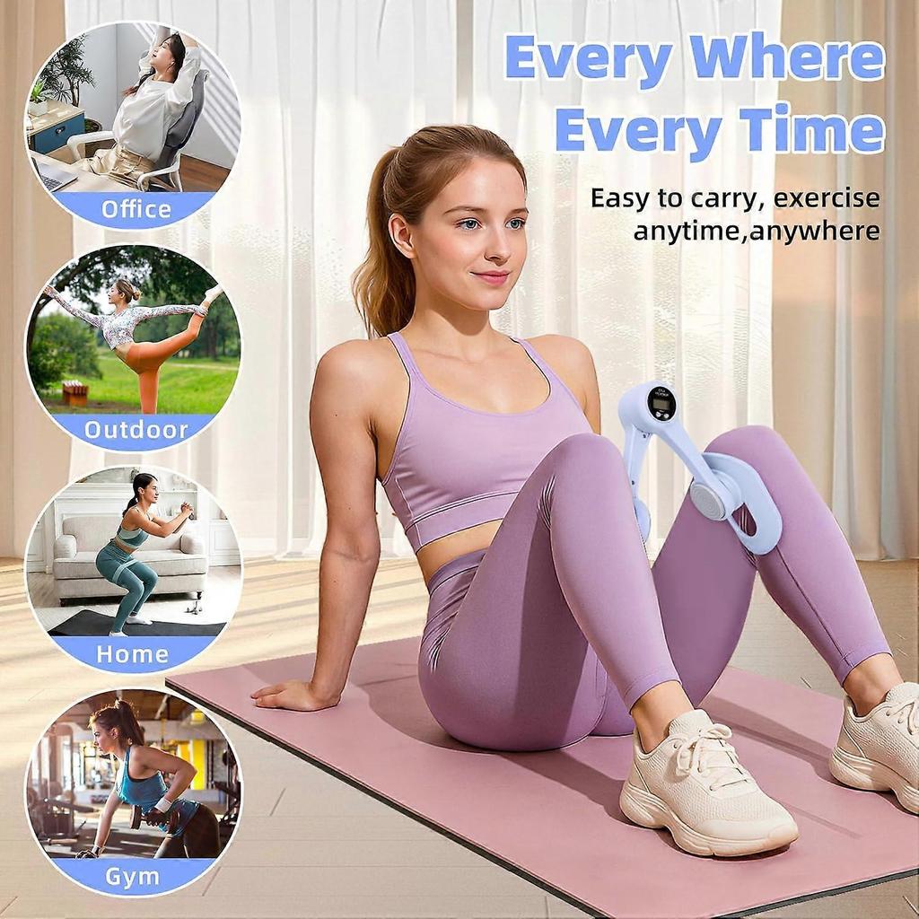2025 Newest Thigh Trainer, Pelvic Floor Strengthening Device with Display Counter, Buttocks Trainer, Kegel Exerciser, Inner Leg Thigh Trainer
