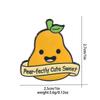 Funny Pear-Fectly Cute Sweet Design Enamel Brooches Cartoon Yellow Fruit Pear Figure Lapel Pins For Women Girls Badge