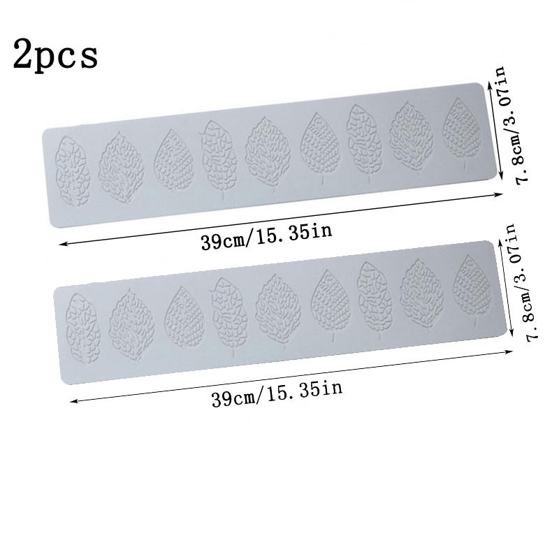 Různé listy Geometrická silikonová krajková forma na dort Silikonové formy na fondán Dekorace okraje dortu Krajková forma kuchyňský Pečicí nástroj