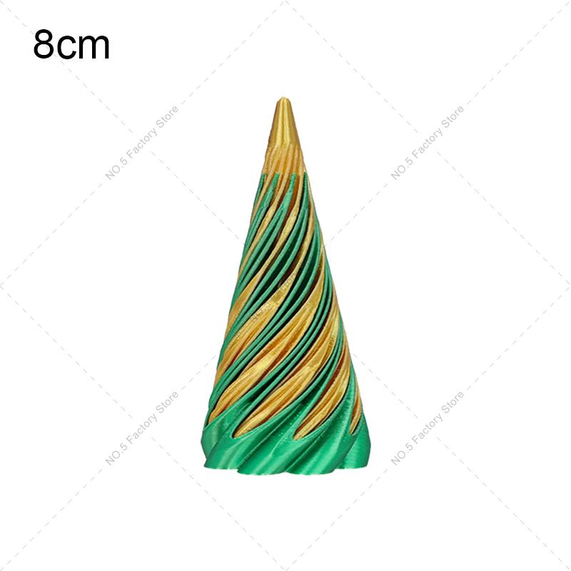 3D Printed Mini Spiral Cone Impossible Pyramid Passthrough Fidget Toy Stress Relief Screw Toys Christmas Tree Desktop Decoration