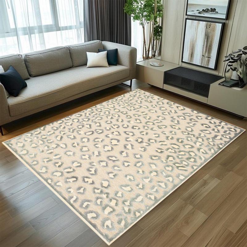 Vintage Leopard Print Area Rug Luxury Carpet Non Slip Washable Floor Mat Entryway Doormat Fashion Animal Pattern for Living Room