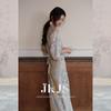 JK&JS Cloud Brocade Floral New Chinese Style Midi Dress