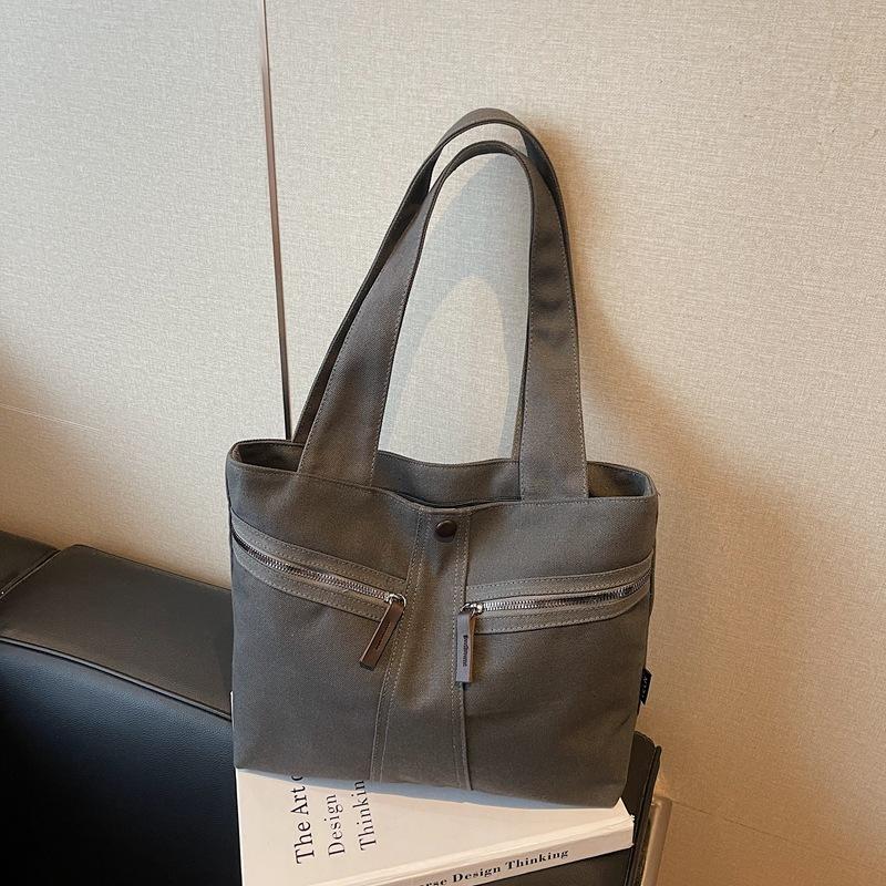 

Холщовая сумка женская большой вместимости новая осенне-зимняя универсальная сумка через плечо для отдыха студенческая сумка-тоут для занятий