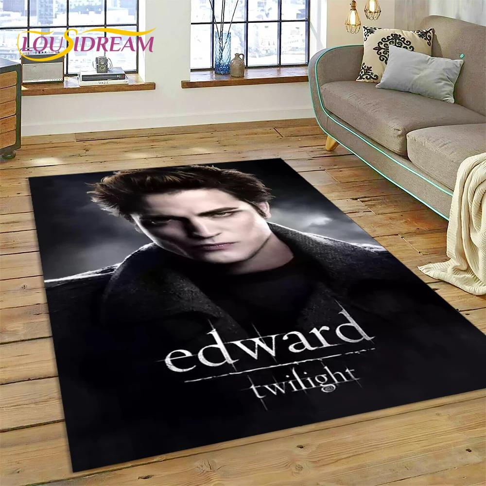 3D Saga Twilight Edward Bella Tapis Moquette pour Salon Chambre Décoration de Maison, Tapis de Sol Antidérapant Décoration pour Canapé Paillasson