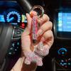 New Diamond Bulldog Puppy Keychain: Cute & Exquisite Charm for Keys or Bags