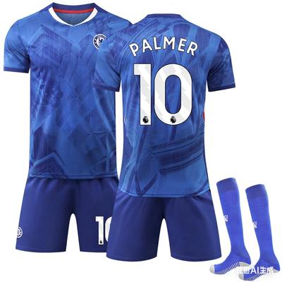 Kit Calcio per Ragazzi Bambini Adulti Set Maglia Sportiva da Allenamento con Calzini 25/26 Chelsea Casa #10 Palmer