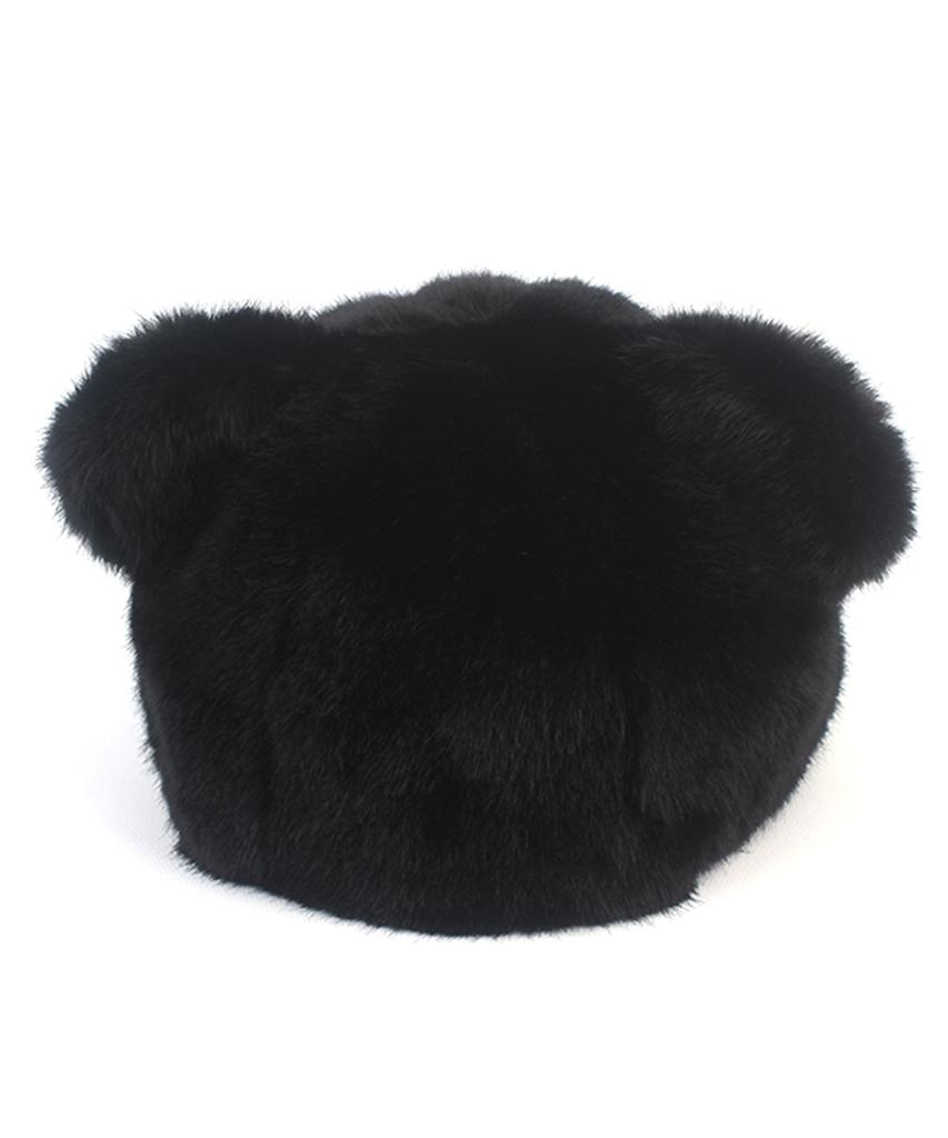 Yunibeosyeolkemiseuteuli Bear Black Fur Ballcap