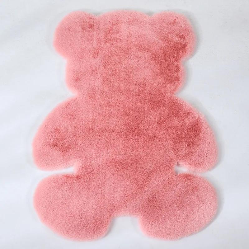 Super Soft Cute Bear Shaped Carpet Bedroom Soft Bedside Carpet Living Room Bathroom Non-slip Foot Mats Home Decor