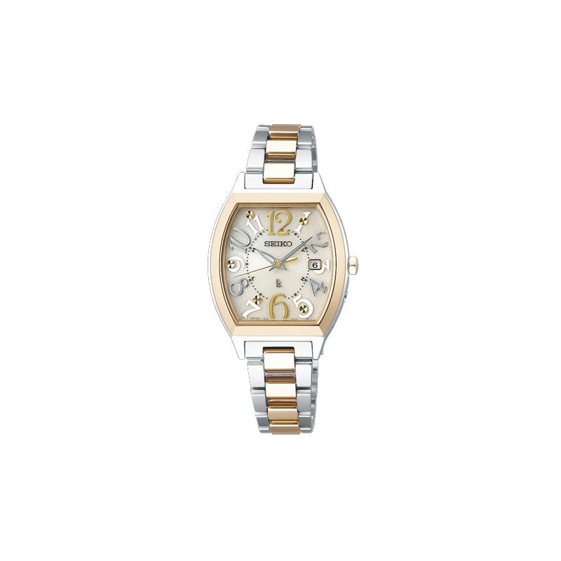 SEIKO Lukia Series 100 Meters Waterproof Solar Quartz Steel Strap Women s Watch Gray Dial SSVW216 синий
