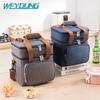 Large Capacity Insulated Picnic Lunch Bag - Double Layer, Waterproof, Handheld/Shoulder Design
