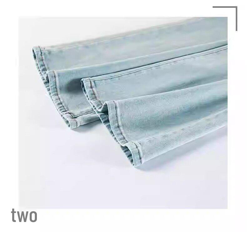 2026 Women's High Waist Butterfly Knot Micro Flare Jeans: American Style Slimming Horseshoe Pants for Spring & Autumn.