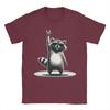Retro Raccoon Rock Music Gift Unisex Kids Women Funny Raccoon Cotton T Shirt For Unisex Summer  Vintage T Shirts Oversized Cheap Tops
