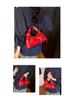 2025 Sweet Girl Bow-Accent Crescent Handbag - PU Shoulder Bag for Commute