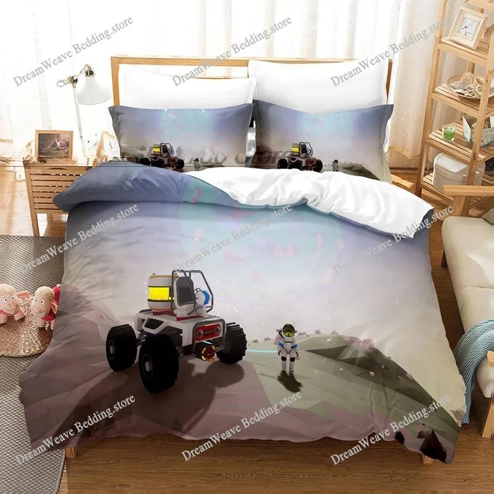 Fashion Astroneer Bedding Set Single Twin Full Queen King Size Bed Set Teenager Bedroom Sheet Set 3D Print Anime Bed Sheet Set