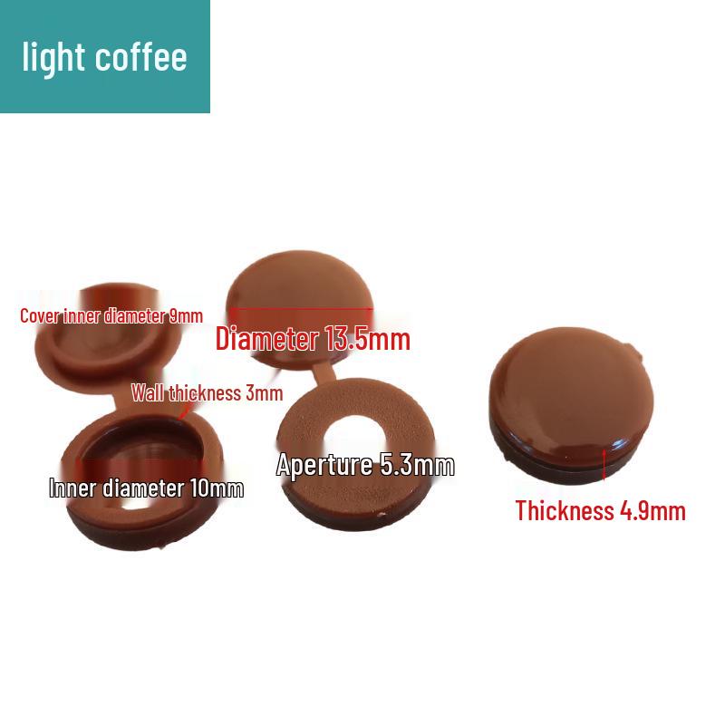 Decorative Plastic Screw Caps for Furniture and Wardrobes - Three-in-One Design