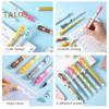 6 Pcs Erasable Gel Pens Cartoon Animal Rollerball Gel Pens 0.5mm Blue/Black Ink Erasable Ballpoint Pens for School Office Home Supplies