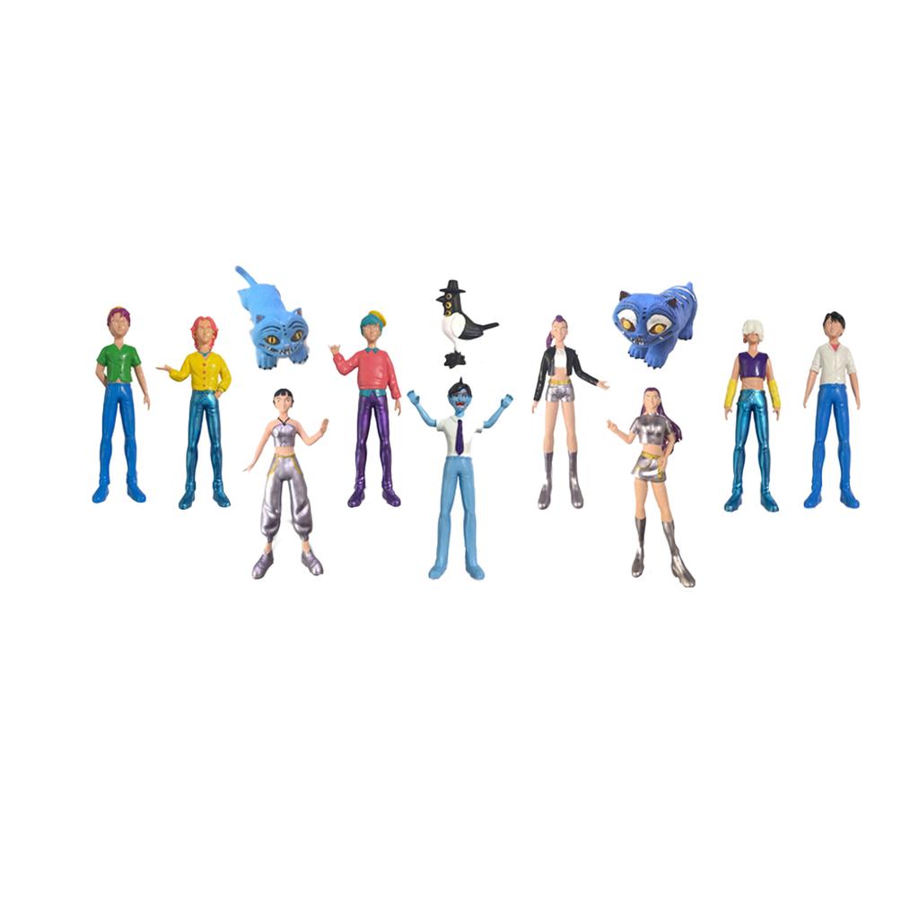 12pcs 3D Celebrity- Action Figure Game Peripheral Doll Model Ornaments