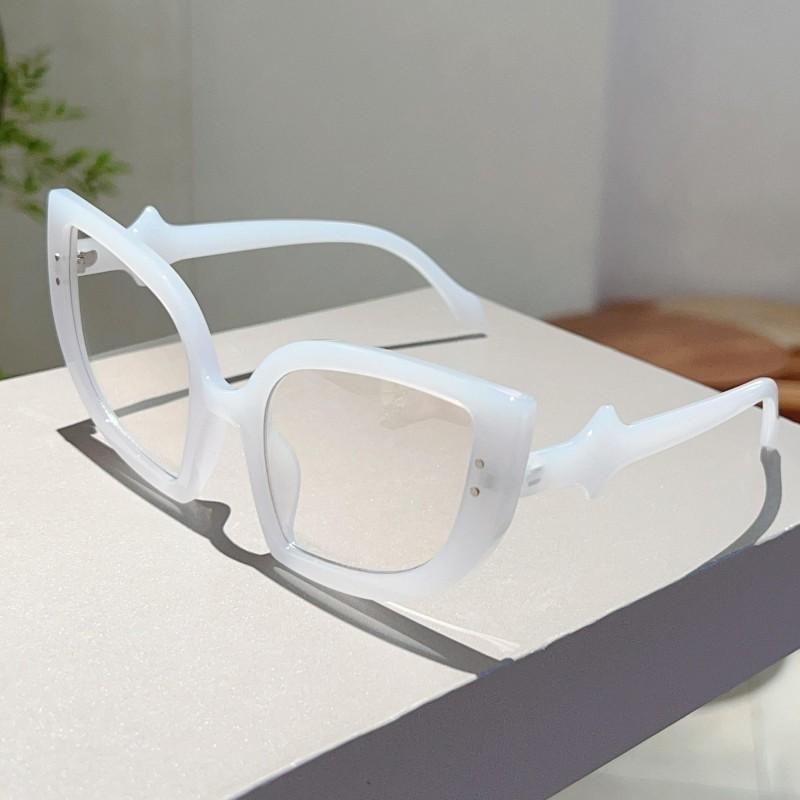 Cat Eye Sunglasses Women Fashion Halloween Party Gradient Decor Shades Trendy Brand Design Candy Color Rim Sun Glasses