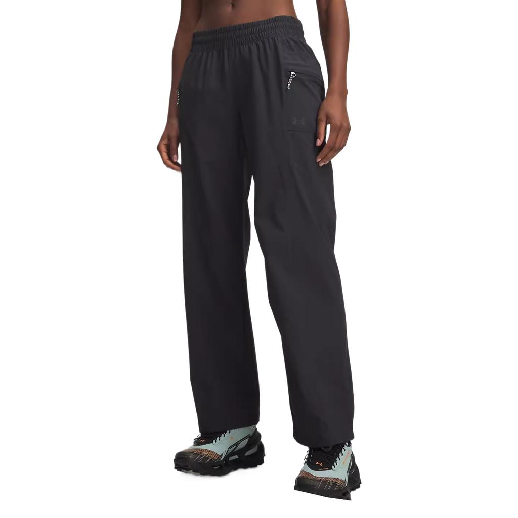 Under Armour Solid Color Elastic Waist Mid-Rise Outdoor Sports Pants Women Pants 6009567-016