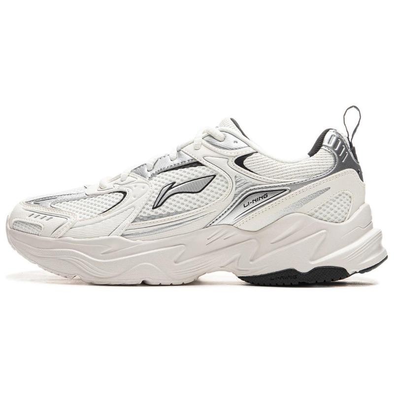 Li-Ning Meteor 2K Men Retro Low-top Dad Shoes Silver White AGCU329-1 39.5
