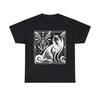 Unisex Adult T Shirt Designer Streetwear Black White Art Deco Cat Pet Lover