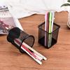 Office Desk Pen Pot Ruler Scissor Pencil Holder Cup Mesh Organizer Container