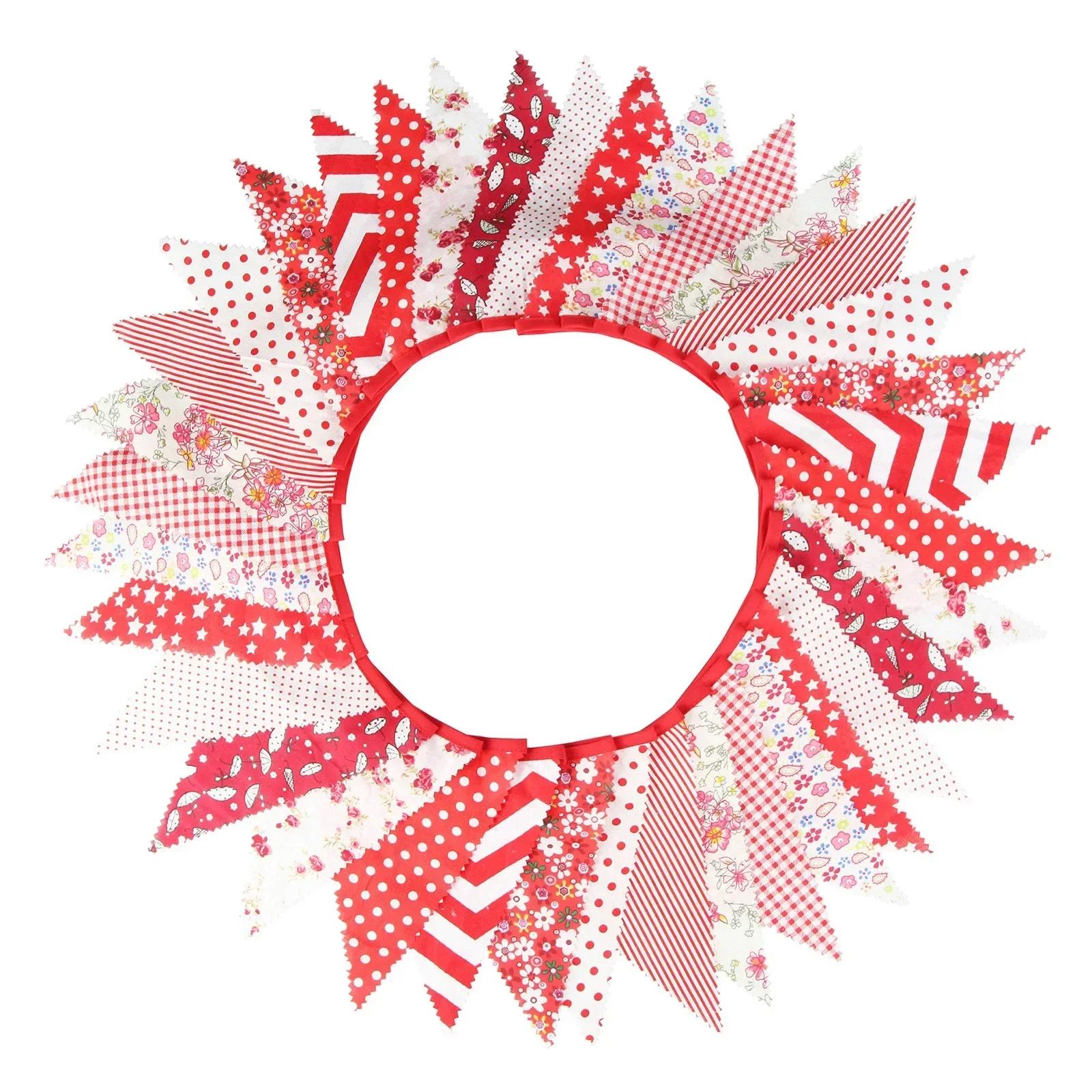 Винтажные Флажки Гирлянда Цветочная Ткань Гирлянда Баннер Треугольник Личность Свадьба День Рождения Вечеринка Украшение Садовый Баннер