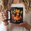 Personalizovaný F-Caw-F Kuřecí hrnek 15oz Keramický hrnek na kávu Vtipný kohout Hospodářské zvíře Humor Hrnek Opakovaně použitelný Vhodný do myčky a mikrovlnné trouby Nádobí