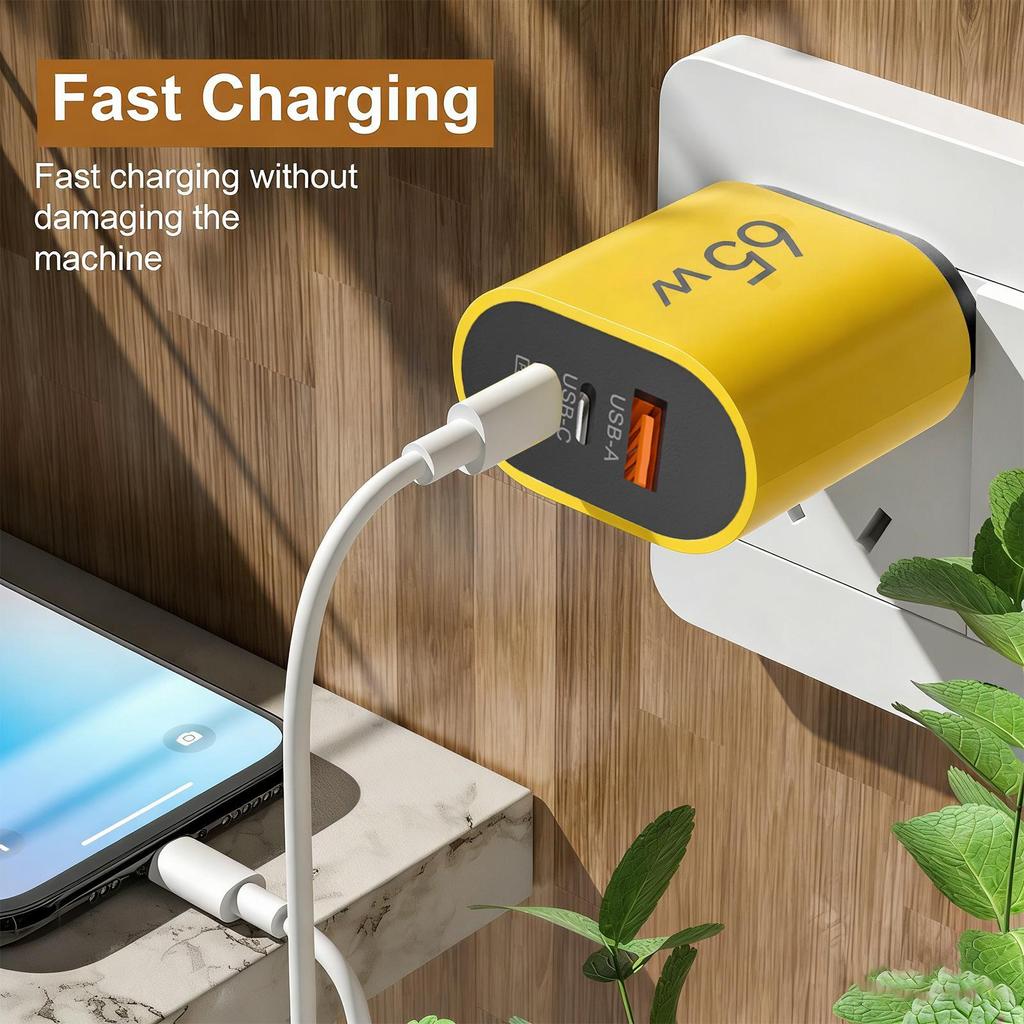 3-Port QC3.0 Fast Wall Charger Safe USB A Adapter Plug with SmartIC for Home Office Travel, Hotel Dorm Bedroom Apartment Use