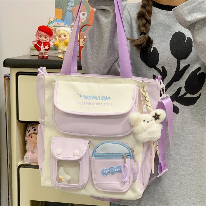 New college style student schoolbag large capacity candy color fresh high value travel lightweight versatile backpack