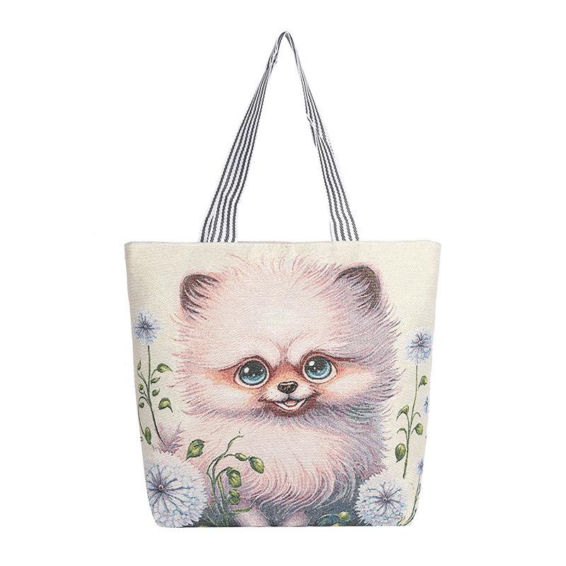 New large-capacity fitness portable short-distance travel bag women's environmentally friendly tote bag versatile shoulder casual canvas bag