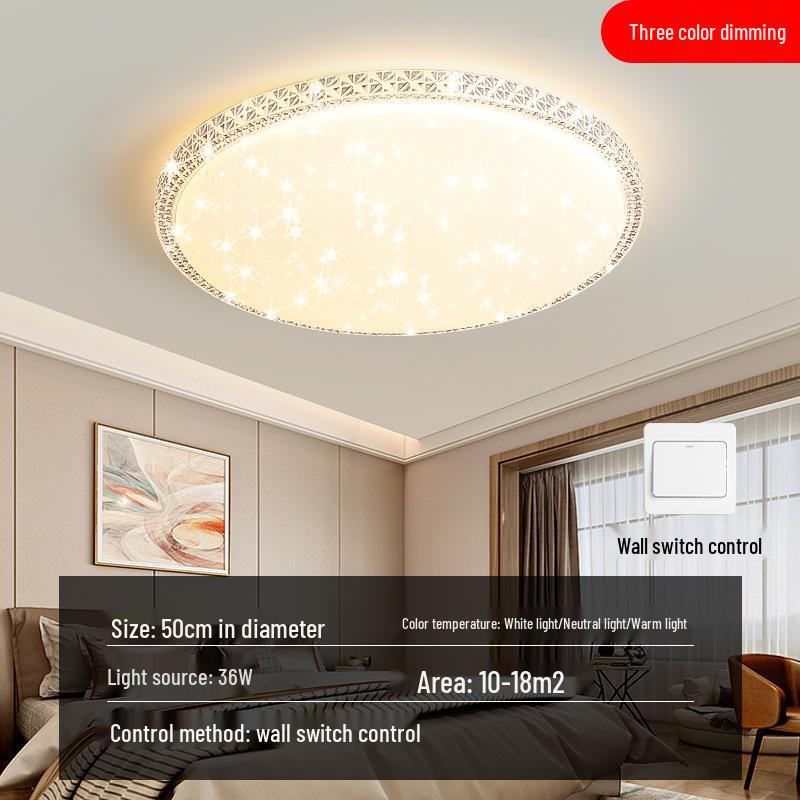 Luxury Crystal LED Ceiling Light for Bedroom, Study, Living, and Dining Rooms
