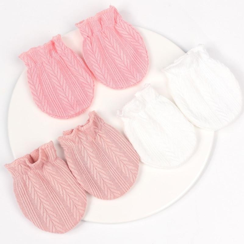 Baby Turban Hat Hospital Nursery Hat with Gloves & Feet Bowknot Newborns Soft Bonnet Caps Set for Baby 0-3 Month