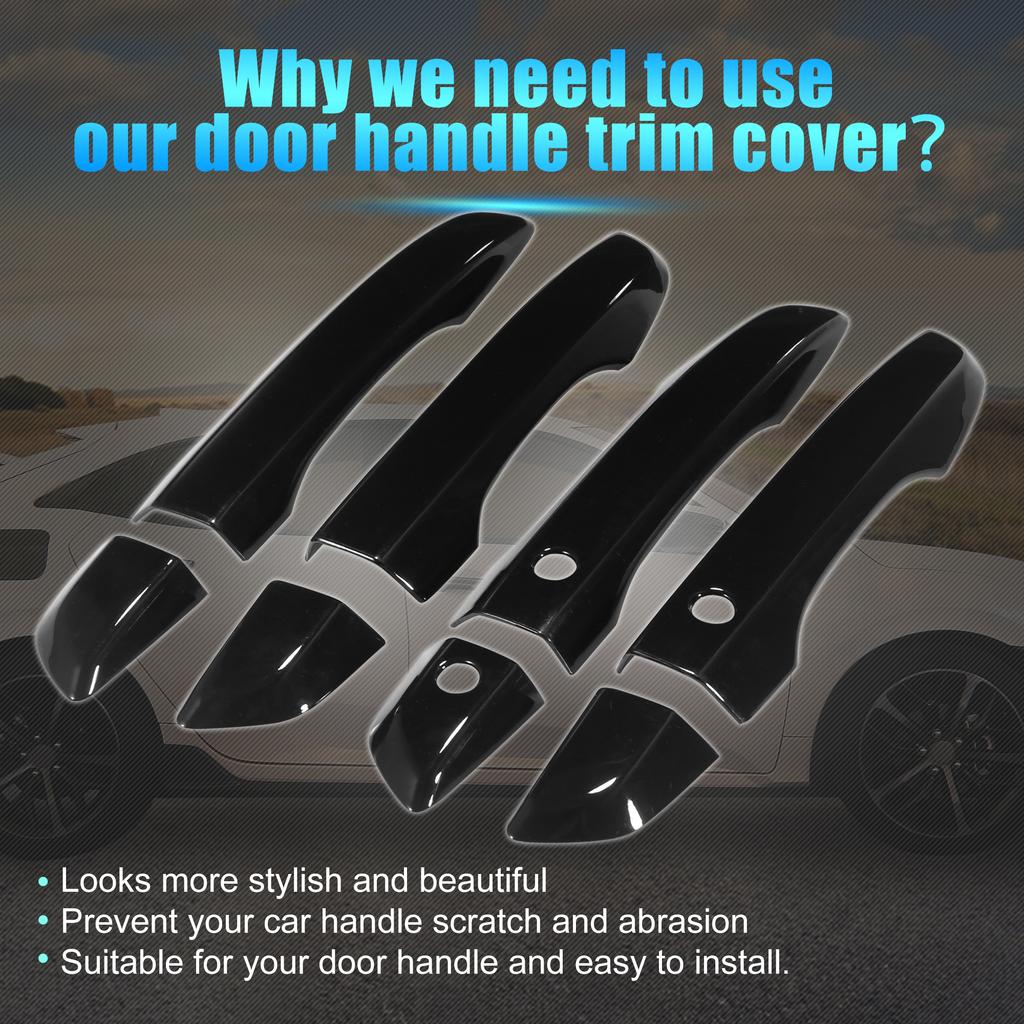 X Autohaux 8pcs Exterior Door Handle Trim Cover With Keyless Entry Left Hand Drive For Honda Civic 10th Gen 2016-2021