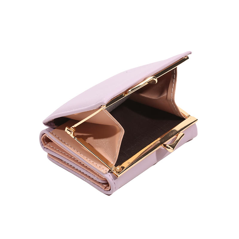 Fashionable Compact Short Wallet Women Cute Mini Folding Wallet Multiple Card Slots Credit Card Holder