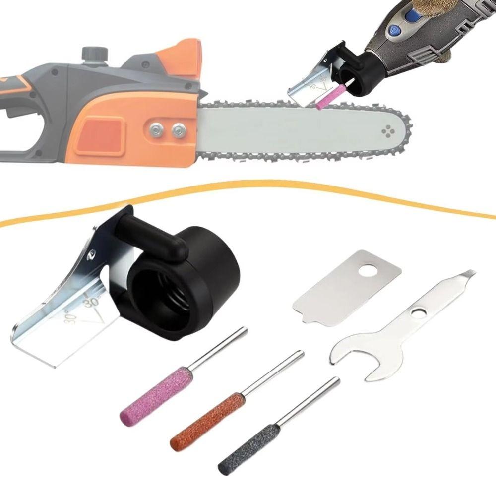 6pcs Metal Accessories Chainsaw Sharpening Attachment Kit Outdoor Gardening