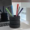 1PCS Creative Tire Modeling Office Supplies Desktop Multi-function Storage Pen Holder Makeup Brush Ornament