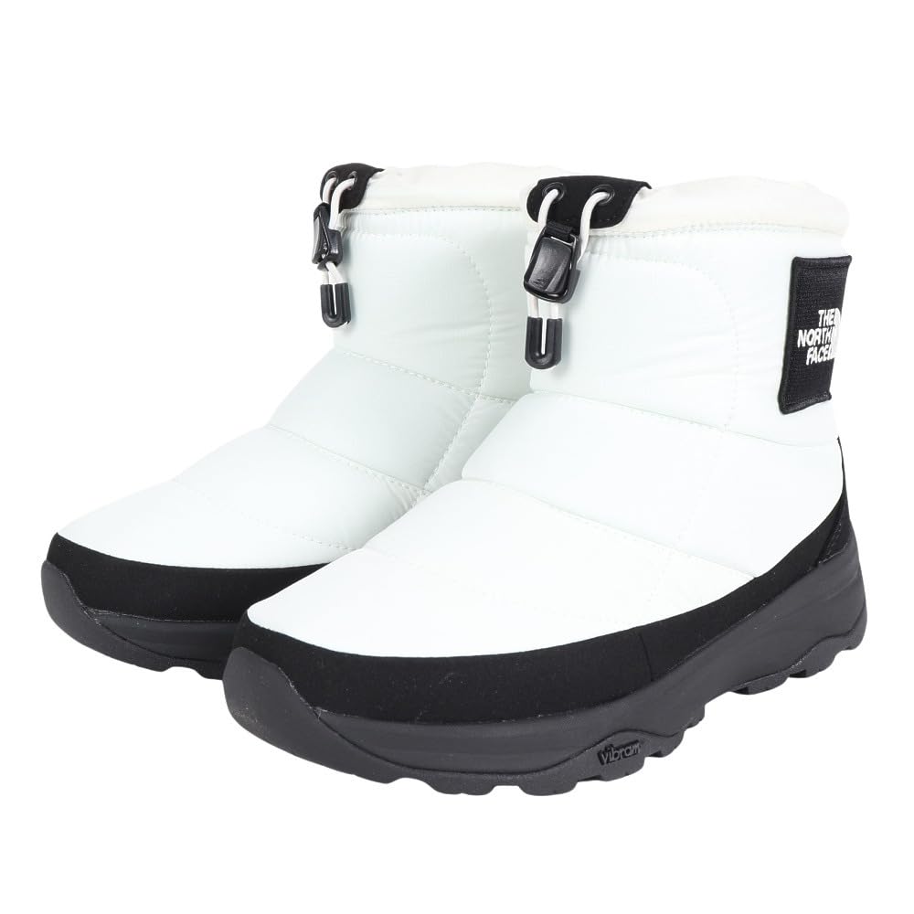 The North Face Nuptse Bootie WP Logo Gardenia Size 8 Short, White/TNF Black,