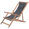 Day and Night - Day and Night Folding Beach Chair Made of Fabric and Gray Wooden Structure